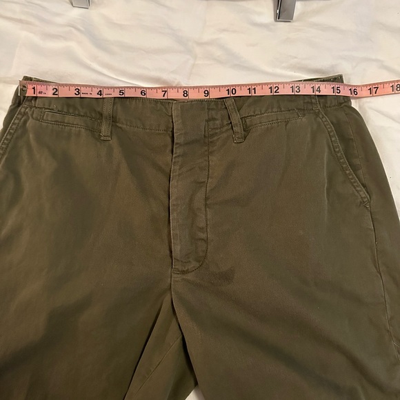 FRAME Trouser Shorts - Size 28 - Olive Green - Picture 4 of 6